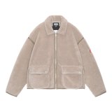 C.E (COLLARED BOA ZIP UP) KHAKI