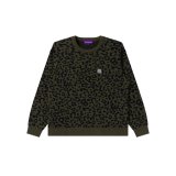 BLACK EYE PATCH (OG LABEL LEOPARD KNIT SWEATER) OLIVE