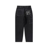 BLACK EYE PATCH (B EMBLEM DOUBLE KNEE DENIM PANTS) BLACK