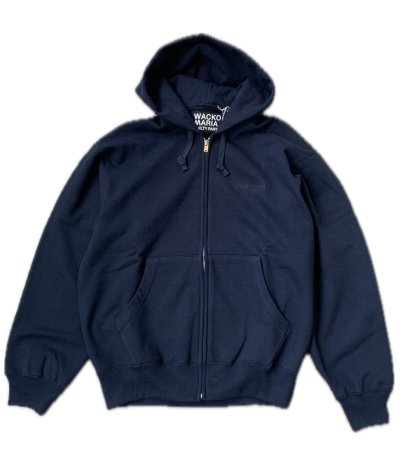 画像1: WACKO MARIA (HEAVY WEIGHT FULL ZIP HOODED SWEAT SHIRT) NAVY