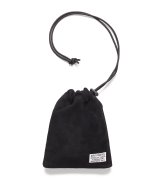 WACKO MARIA (SUEDE LEATHER SHPULDER POUCH) BLACK