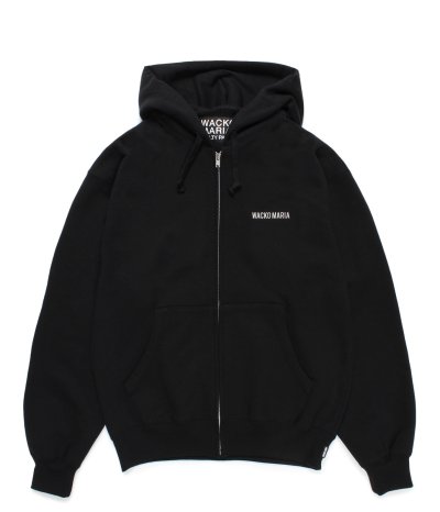 画像1: WACKO MARIA (HEAVY WEIGHT FULL ZIP HOODED SWEAT SHIRT) BLACK