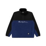 BLACK EYE PATCH (AUTOGRAPH LOGO HALF ZIP 2 TONE FLEECE) NAVY