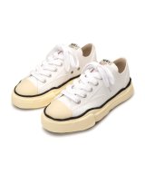 Maison MIHARA YASUHIRO ("PETERSON" VINTAGE COLOR SOLE CANVAS LOW-TOP SNEAKER) WHITE