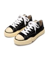 Maison MIHARA YASUHIRO ("PETERSON" VINTAGE COLOR SOLE CANVAS LOW-TOP SNEAKER) BLACK