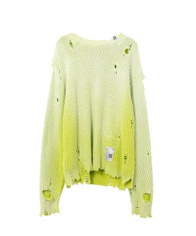 画像1: Maison MIHARA YASUHIRO (Sun Faded Like Knit Sweater) YELLOW