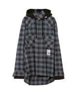 Maison MIHARA YASUHIRO (Hoodie Combine Checkered Shirt) GRAY