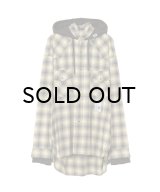 Maison MIHARA YASUHIRO (Hoodie Combine Checkered Shirt) YELLOW