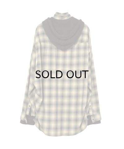 画像2: Maison MIHARA YASUHIRO (Hoodie Combine Checkered Shirt) YELLOW