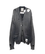 Maison MIHARA YASUHIRO (Sun Faded Like Knit Cardigan) BLACK