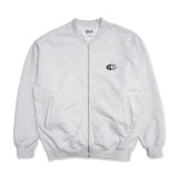 HOMBRE NINO (ZIP UP CREW NECK "RUBBER LOGO") GRAY