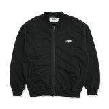 HOMBRE NINO (ZIP UP CREW NECK "RUBBER LOGO") BLACK