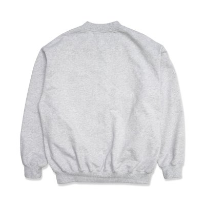 画像2: HOMBRE NINO (ZIP UP CREW NECK "RUBBER LOGO") GRAY