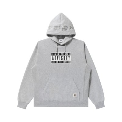 画像1: BLACK EYE PATCH (ADVISORY LABEL HOODIE) H.GRAY