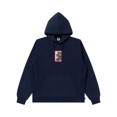 画像1: BLACK EYE PATCH (ADDRESS LABEL HOODIE) NAVY