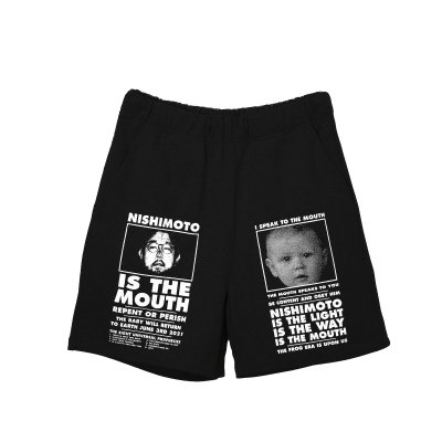 画像1: NISHIMOTO IS THE MOUTH (CLASSIC SWEAT SHORTS) BLACK