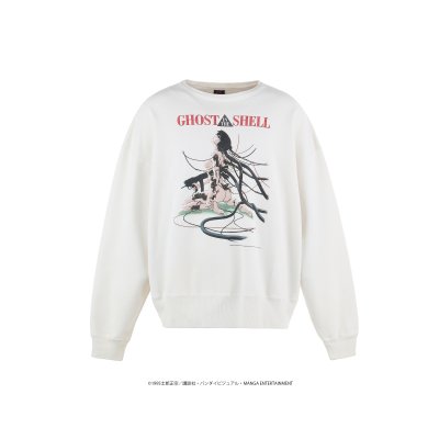 画像1: SAINT Mxxxxxx (GS_GHOST IN THE SHELL CREW NECK SWEAT) WHITE