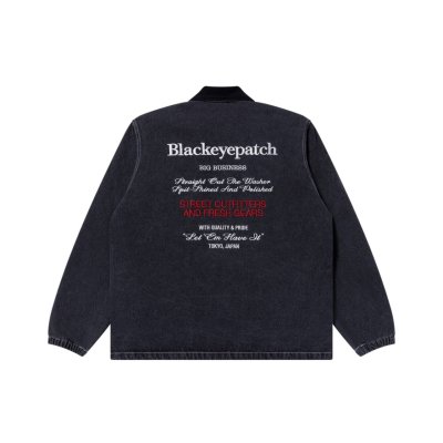 画像1: BLACK EYE PATCH (BIG BUSINESS FLAGSHIPS DENIM COACH JACKET) BLACK