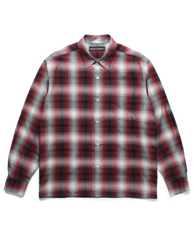 画像1: WACKO MARIA (REGULAR COLLAR SHIRT L/S TYPE-5) RED