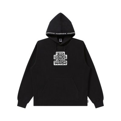 画像1: BLACK EYE PATCH (KANJI LABEL HOODIE) BLACK