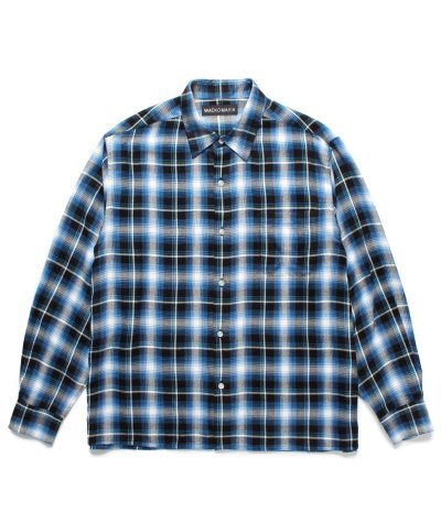 画像1: WACKO MARIA (REGULAR COLLAR SHIRT L/S TYPE-4) BLUE