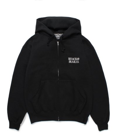 画像2: WACKO MARIA (HEAVY WEIGHT FULL ZIP HOODED SWEAT SHIRT TYPE-4) BLACK