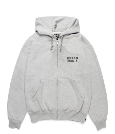 画像1: WACKO MARIA (HEAVY WEIGHT FULL ZIP HOODED SWEAT SHIRT TYPE-4) GRAY