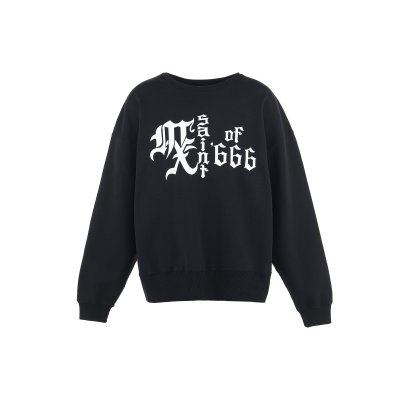 画像1: SAINT Mxxxxxx (MX666 CREW NECK SWEAT) BLACK