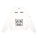 C.E (OVERDYE MD MACHINES CREW NECK) WHITE