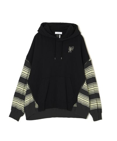 画像1: FACETASM (WAFFLE KNIT ZIP HOODIE) BLACK