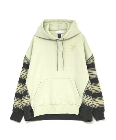 画像1: FACETASM (WAFFLE KNIT ZIP HOODIE) MINT