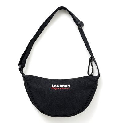 画像1: LASTMAN (LOGO EMBROIDERED SHOULDER BAG) BLACK