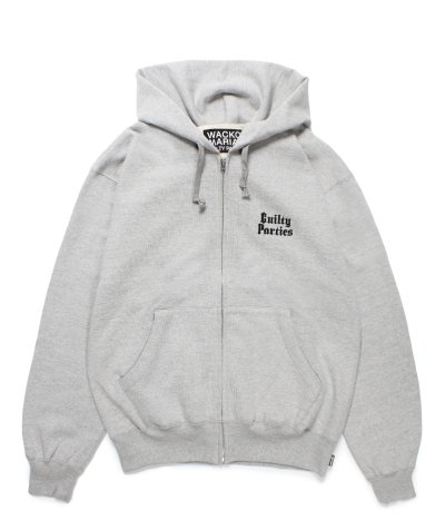 画像1: WACKO MARIA (HEAVY WEIGHT FULL ZIP HOODED SWEAT SHIRT TYPE-6) GRAY