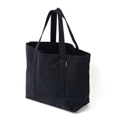 画像2: LASTMAN (LOGO EMBROIDERED TOTE BAG) BLACK