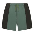 画像1: C.E (PANELED TWO TONE JOG SHORTS) GREEN -30% OFF- (1)