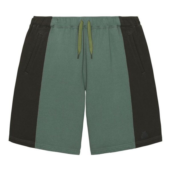 画像1: C.E (PANELED TWO TONE JOG SHORTS) GREEN -30% OFF- (1)