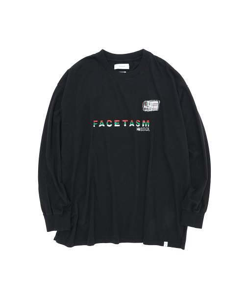 画像1: FACETASM (HANDYCAM LONG SLEEVE TEE) BLACK (1)