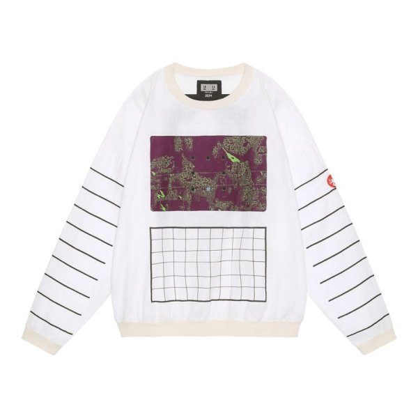 画像1: C.E (xPE>µB:X GAUZE CREW NECK) WHITE (1)