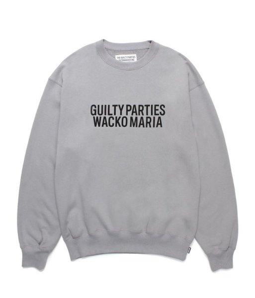 画像1: WACKO MARIA (MIDDLE WEIGHT CREW NECK SWEAT SHIRT) GREY (1)