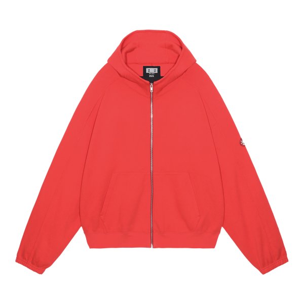 画像1: C.E (DBL KNIT ZIP HOODY) RED (1)