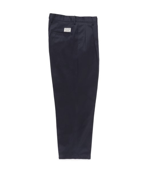 画像1: WACKO MARIA (DOUBLE PLEATED CHINO TROUSERS) NAVY (1)