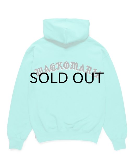 画像1: WACKO MARIA (MIDDLE WEIGHT PULLOVER HOODED SWEAT SHIRT TYPE-2) TURQUOISE (1)