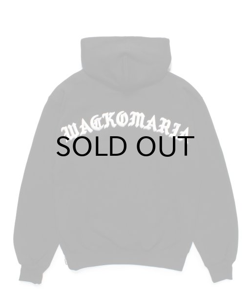 画像1: WACKO MARIA (MIDDLE WEIGHT PULLOVER HOODED SWEAT SHIRT TYPE-2) BLACK (1)