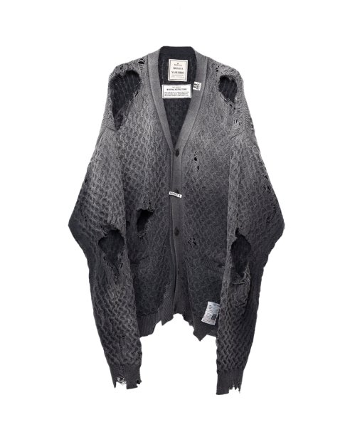 画像1: Maison MIHARA YASUHIRO (Sun Faded Like Knit Cardigan) BLACK (1)