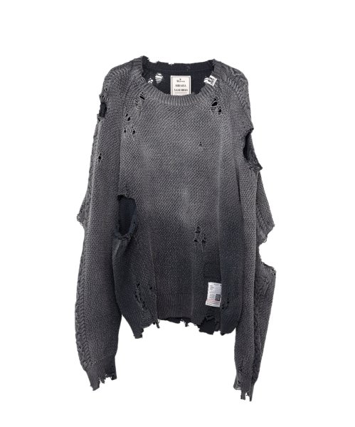 画像1: Maison MIHARA YASUHIRO (Sun Faded Like Knit Sweater) BLACK (1)