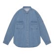 画像1: C.E (BLEACHED DENIM BIG SHIRT) INDIGO (1)