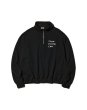 画像1: Chaos Fishing Club (LOGO HALF ZIP SWEAT SHIRT) BLACK (1)