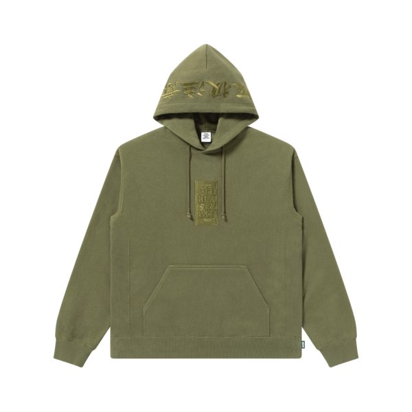 画像1: BLACK EYE PATCH (HANDLE WITH CARE HOODIE) OLIVE (1)