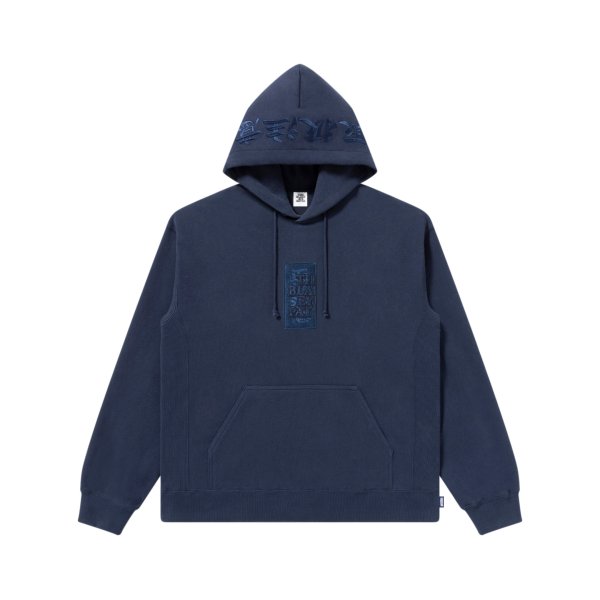 画像1: BLACK EYE PATCH (HANDLE WITH CARE HOODIE) NAVY (1)