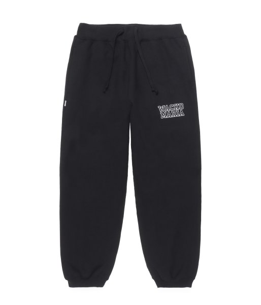 画像1: WACKO MARIA (HEAVY WEIGHT SWEAT PANTS) BLACK (1)